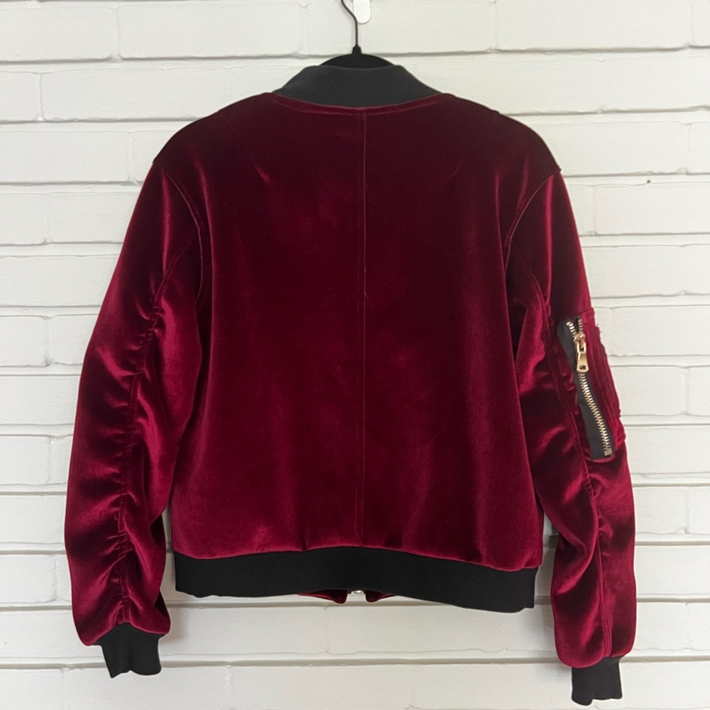 Grace Chow Velvet Bomber Jacket View 2